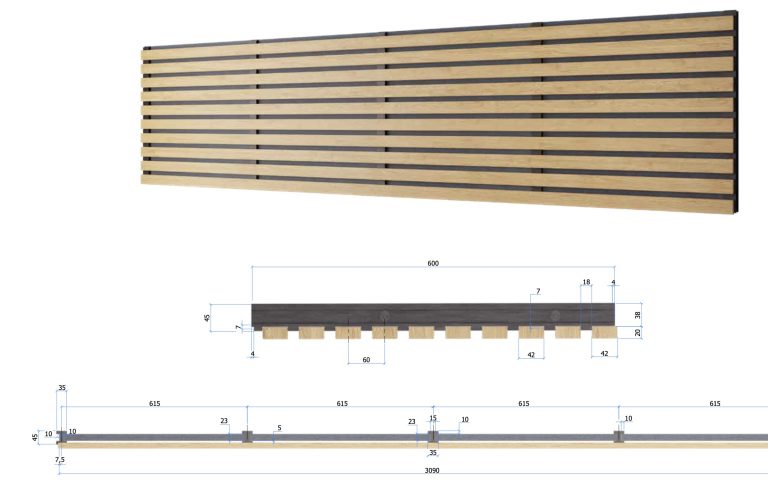 panneaux acoustique en bois - module Charlie - Finso