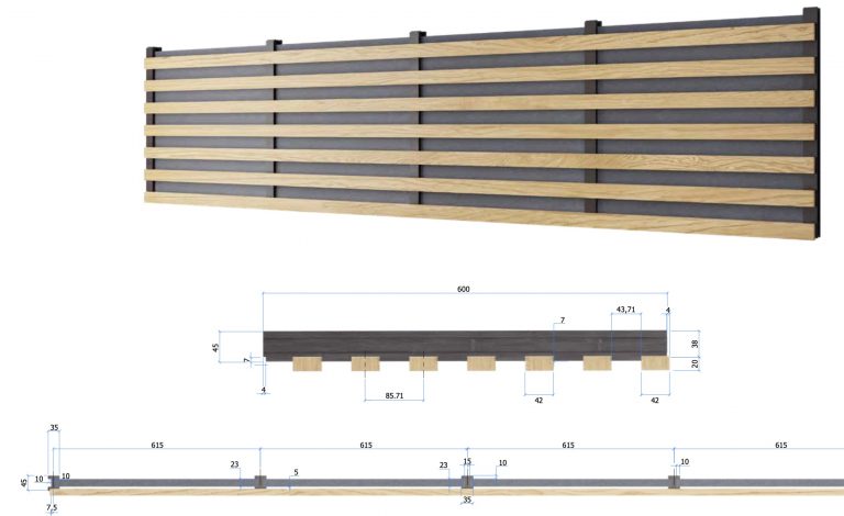 panneaux acoustique en bois - module Delta - Finso