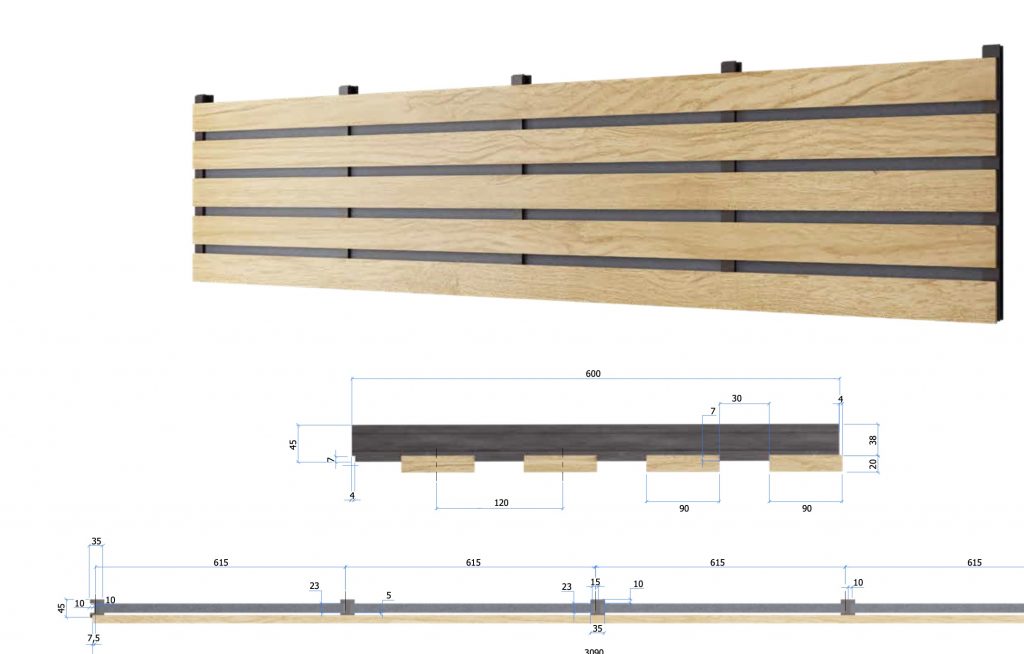 panneaux acoustique en bois - module Echo - Finso