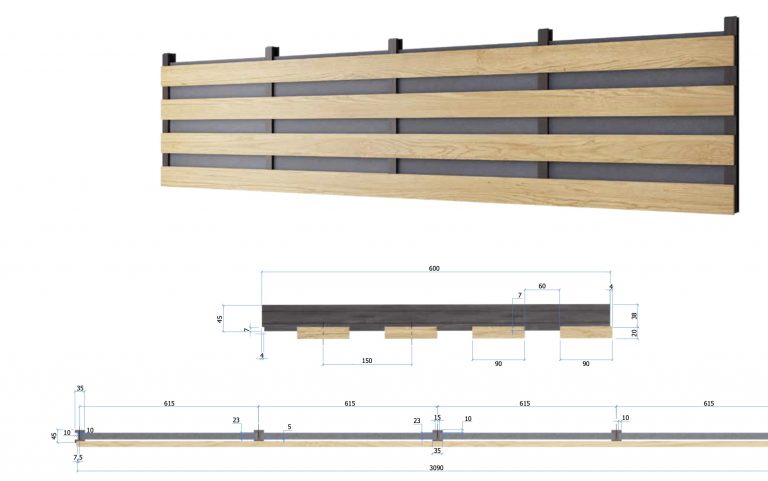 panneaux acoustique en bois - module Foxtrot - Finso